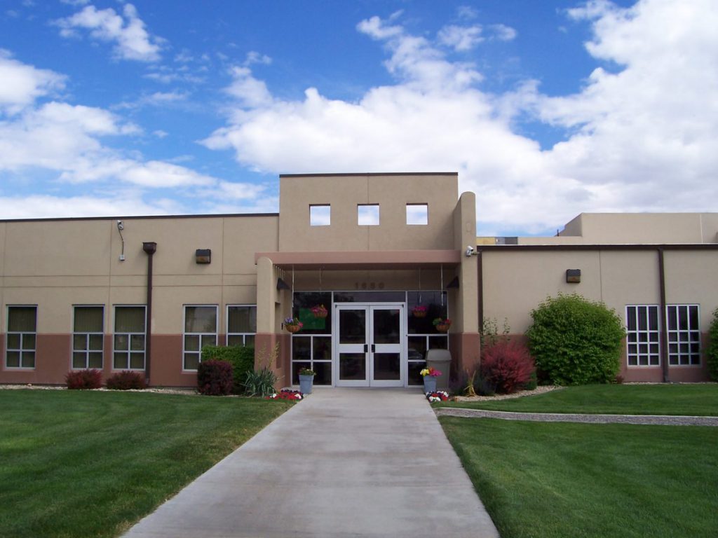 front of Nampa building